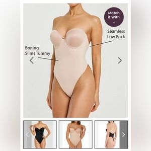 NWOT Va Bien Shapewear deep low back Nude